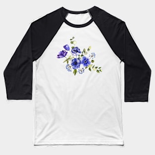 Blue flowers Baseball T-Shirt